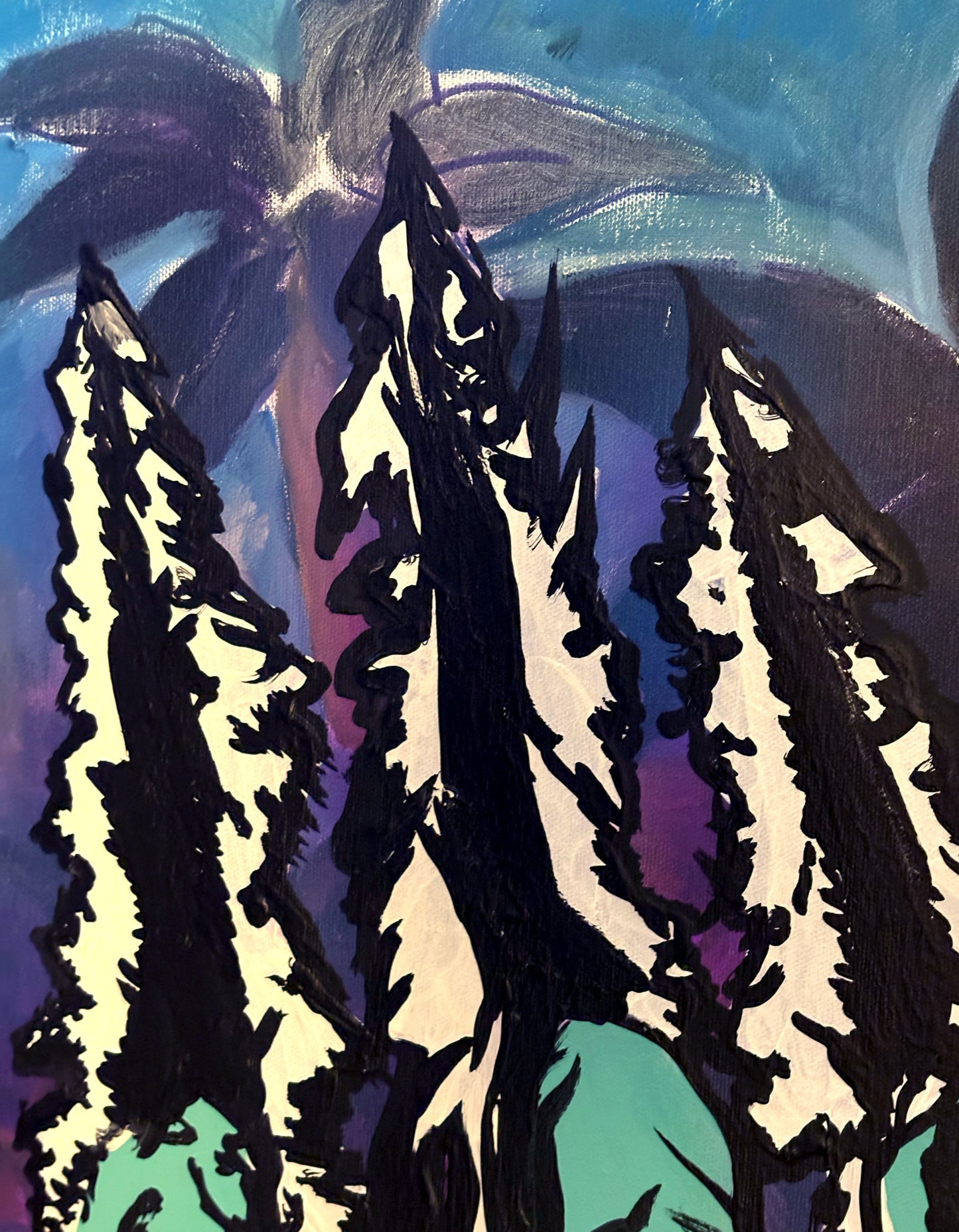 Cartoon Claws Rudely Interrupting a Serious Painting