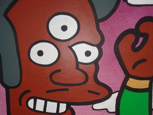 Marie Nolan artist Trippy third eye artwork featuring Apu of the FOX TV show the Simpsons sucks.