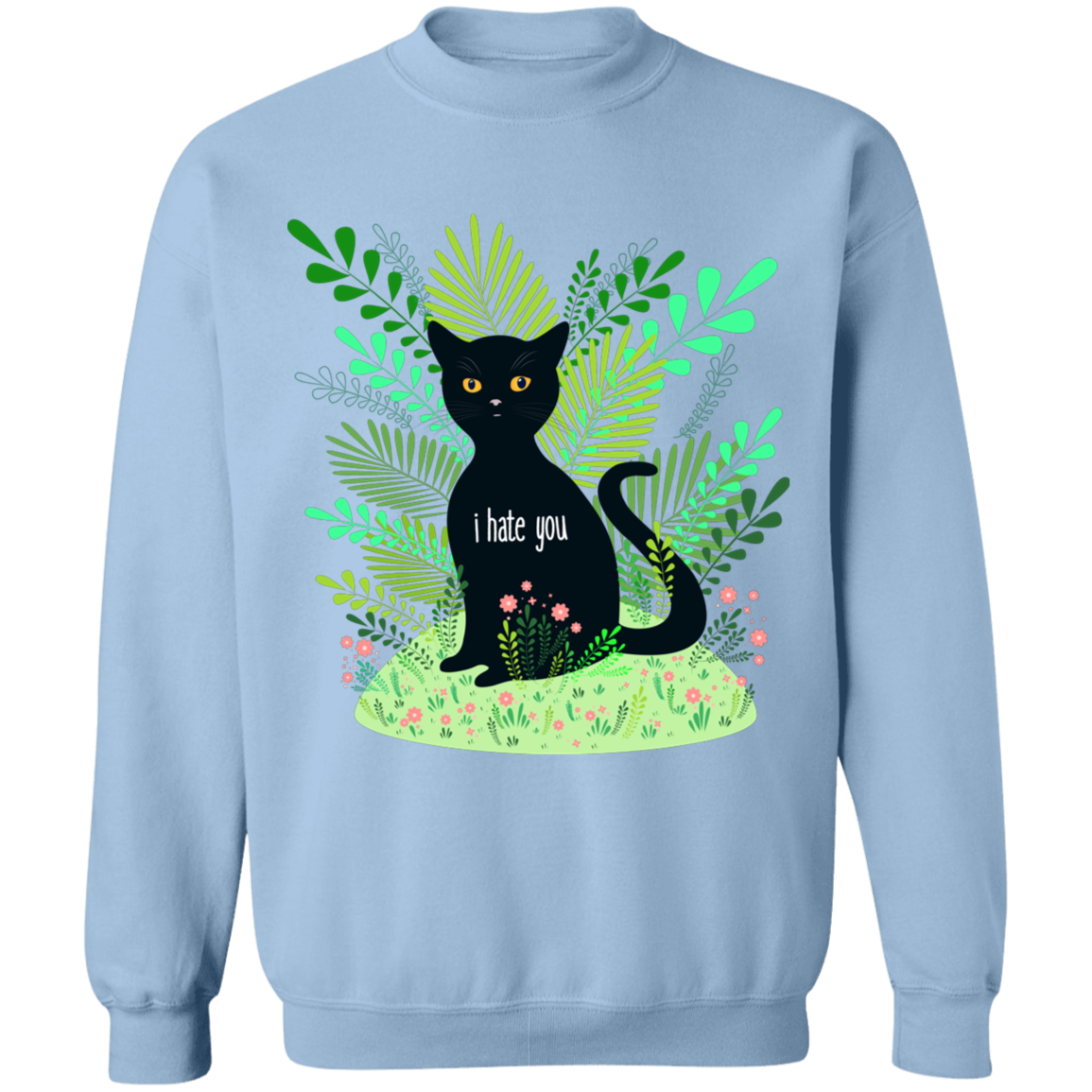 Hate You Crewneck Sweatshirt by palm-treat.myshopify.com for sale online now - the latest Vaporwave &amp; Soft Grunge Clothing