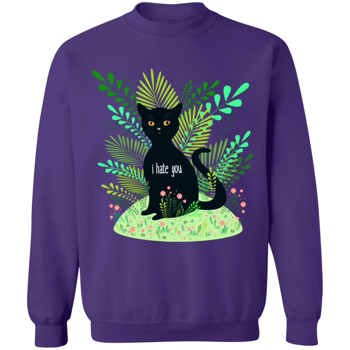 Hate You Crewneck Sweatshirt by palm-treat.myshopify.com for sale online now - the latest Vaporwave &amp; Soft Grunge Clothing