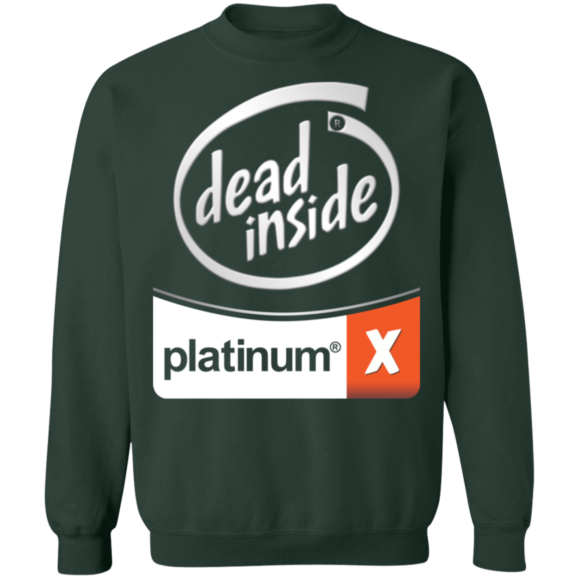 Dead Inside White Crewneck Sweatshirt by palm-treat.myshopify.com for sale online now - the latest Vaporwave &amp; Soft Grunge Clothing
