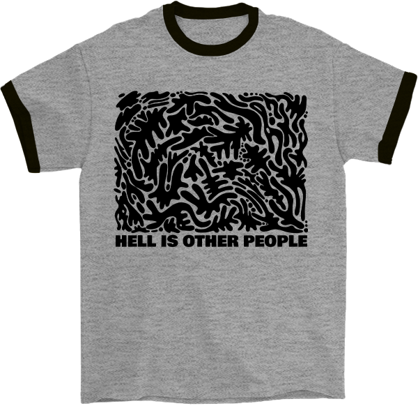 Hell is Other People Vapor Ringer T-Shirt