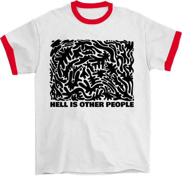 Hell is Other People Vapor Ringer T-Shirt