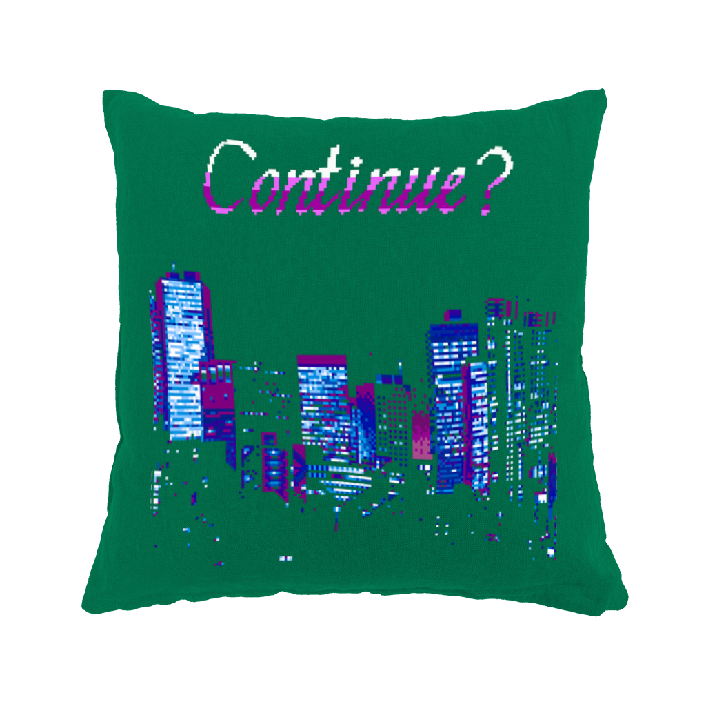 City Continue? 16x16" Pillow