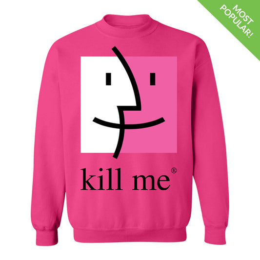 Kill Me Finder Crewneck Sweatshirt by palm-treat.myshopify.com for sale online now - the latest Vaporwave &amp; Soft Grunge Clothing