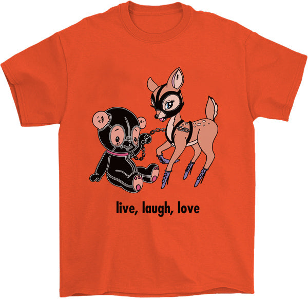 Live, Laugh, Love T-Shirt by palm-treat.myshopify.com for sale online now - the latest Vaporwave &amp; Soft Grunge Clothing
