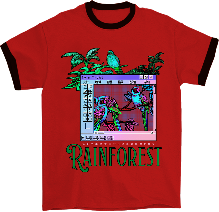 Acid Rainforest Ringer T-Shirt