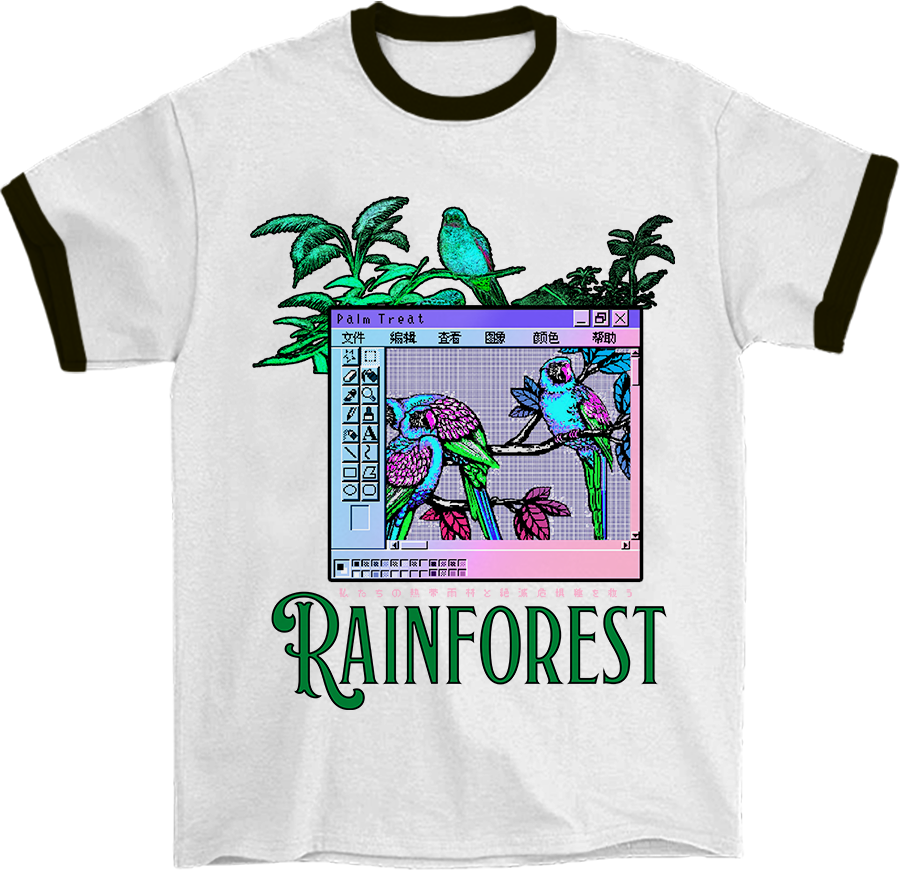 Acid Rainforest Ringer T-Shirt