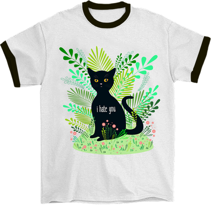 I Hate You Cat Ringer T-Shirt