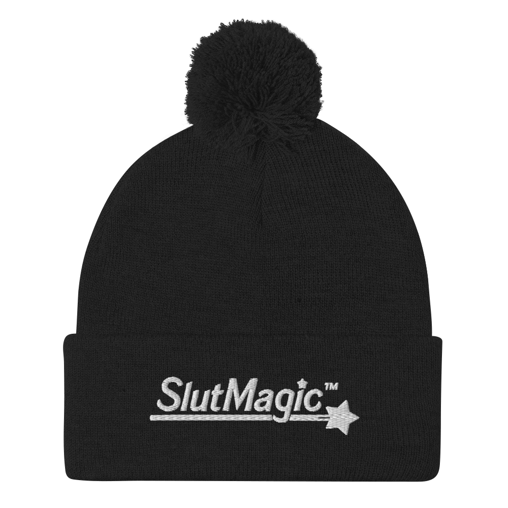 Slut Magic Logo Pom-Pom Beanie