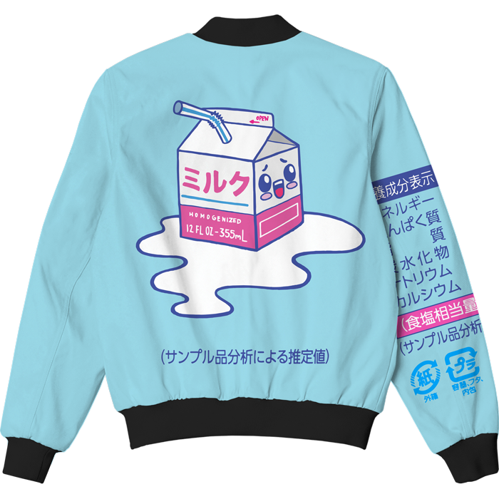 Kawaii Spilled Milk Bomber Jacket